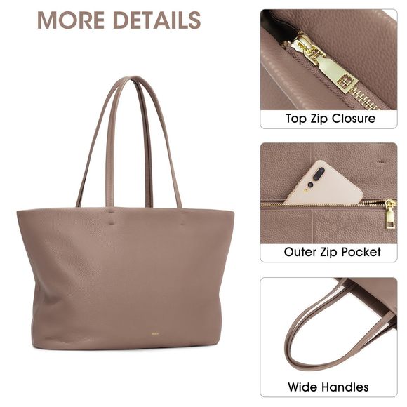 Leather Tote Bags, Soft Shoulder Purse And Handbags Zier Totes O_O - Picture 6 of 6